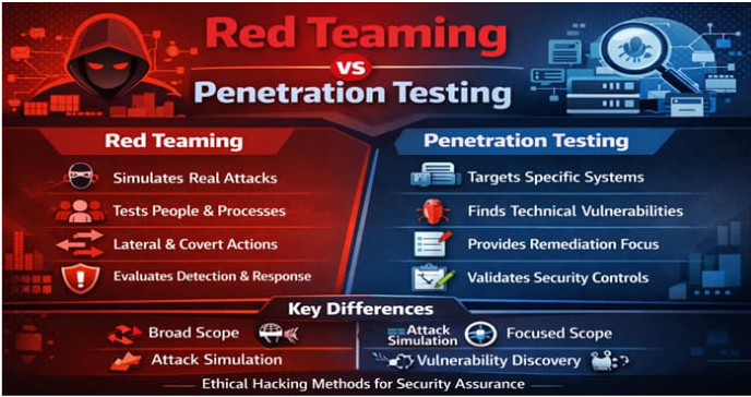 Red Teaming vs Penetration Testing: Key Differences
